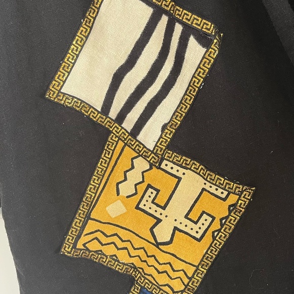 Vintage Koco Collection African Tribal Linen Open Front Longline Duster XL/XXL - Picture 5 of 14